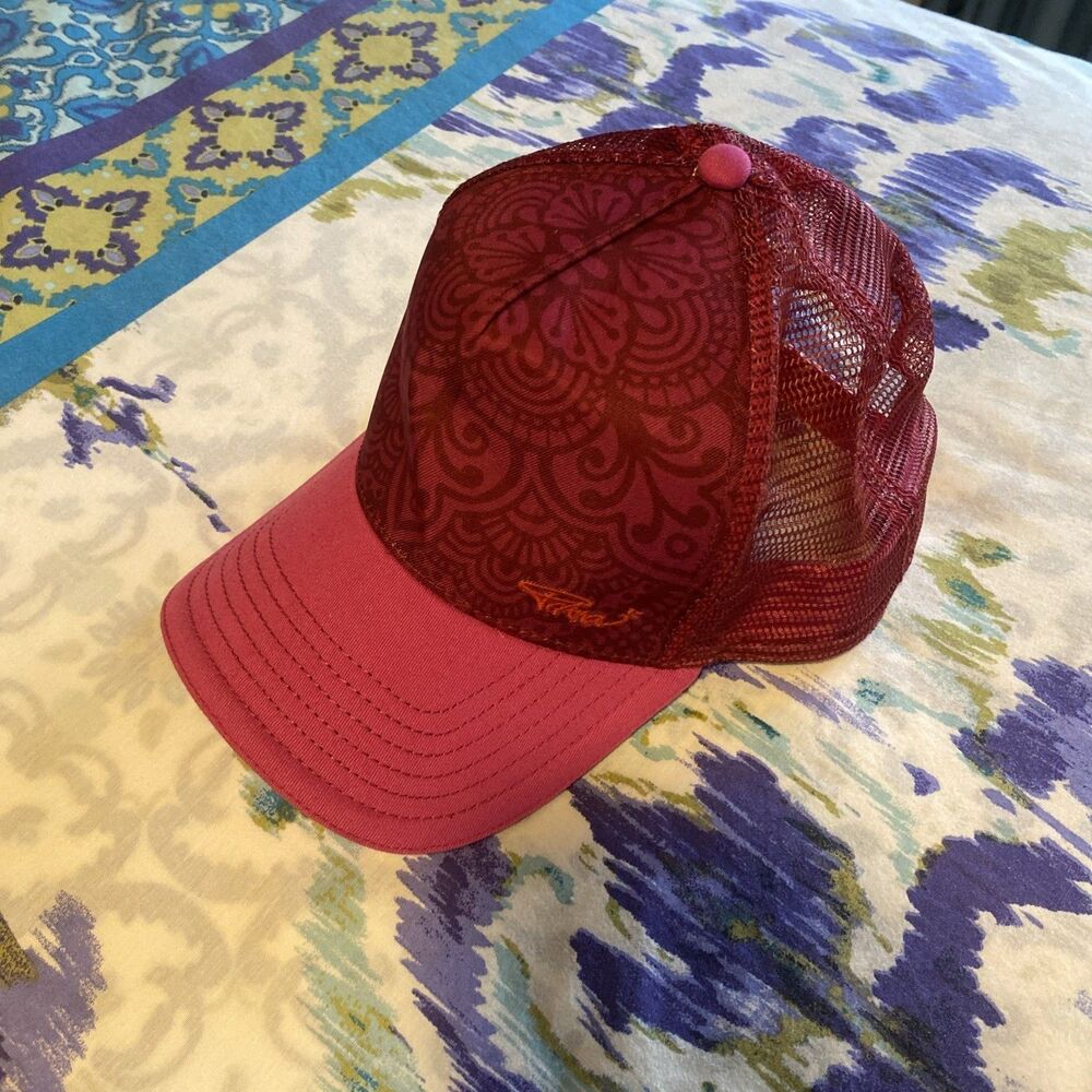 Prana Trucker Hat Adjustable Mesh Hat Pink Fuchsia